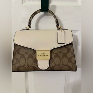 Coach Brown and Cream Satchel